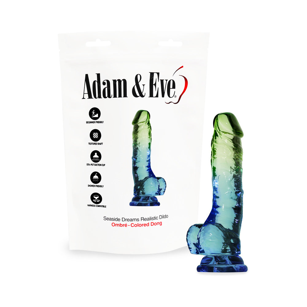 Adam & Eve Seaside Dreams Realistic Dildo 7.5 " (Bag Packaging)