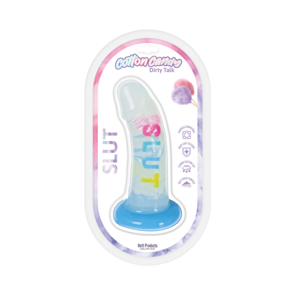 Cotton Candy Dirty Talk Slut 6 " Silicone Dildo