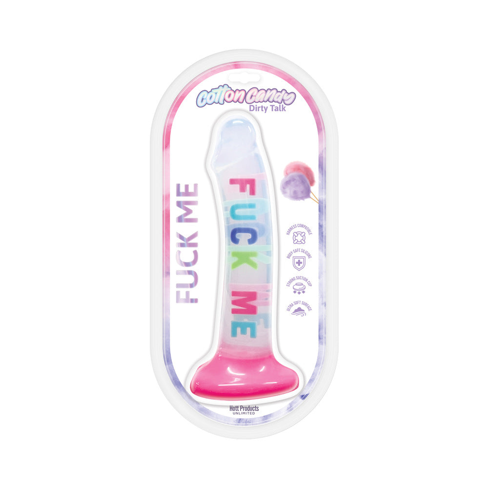Cotton Candy Dirty Talk Fuck Me 8 " Silicone Dildo