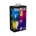 RealRock Wireless Rechargeable Remote Control LED Vibrating 6 " Dildo with Balls Clear