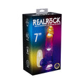RealRock Wireless Rechargeable Remote Control LED Vibrating 7 " Dildo with Balls Clear