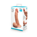 b-Vibe Slipskin Realistic Silicone Dildo 8 " Curved Mocha