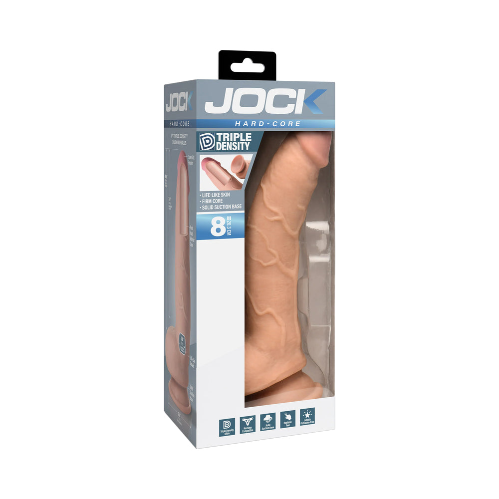 JOCK Hard-Core 8 " Triple Density Dildo with Balls