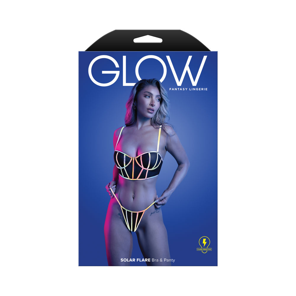 Fantasy Lingerie Glow Solar Flare Underwire Bra & Panty S/M