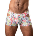 Male Power Cut It Out! Cutout Mini Short Red/Black L