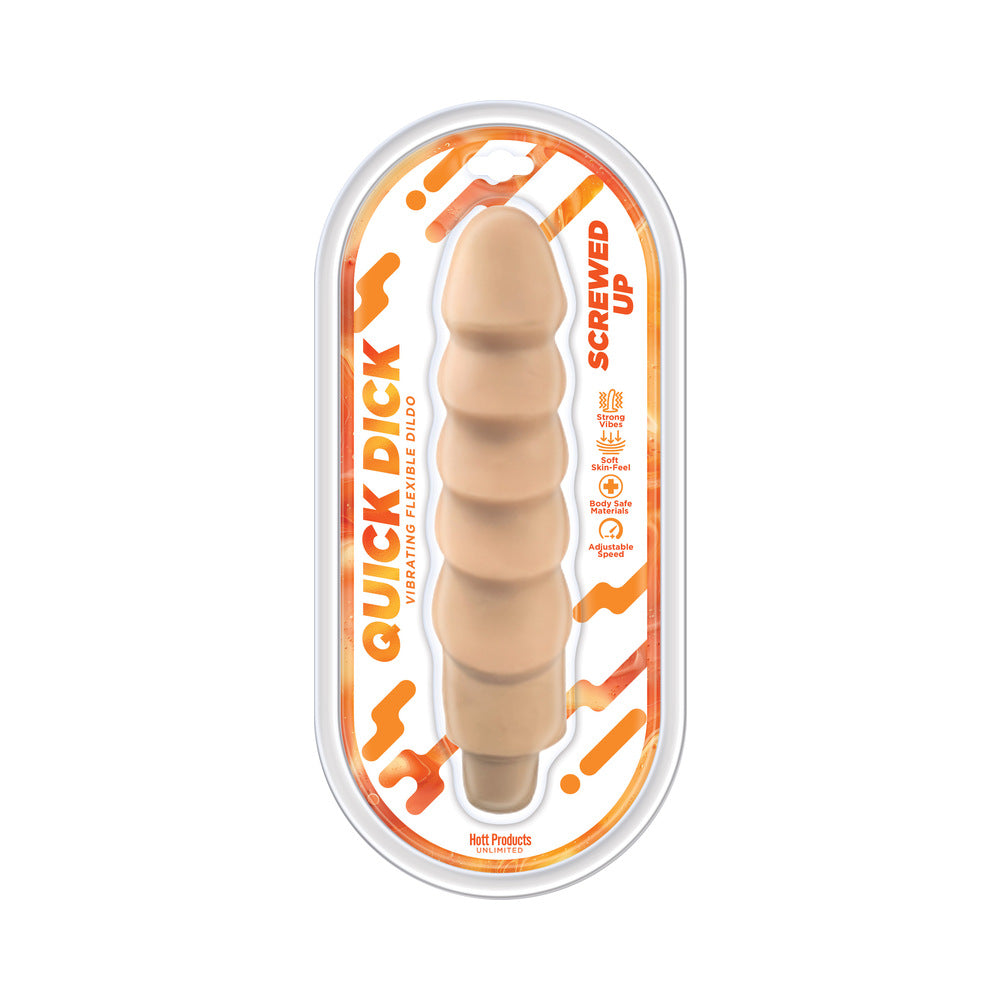 Quick Dick Screwed Up 8.5 " Vibrating Flexible Dildo