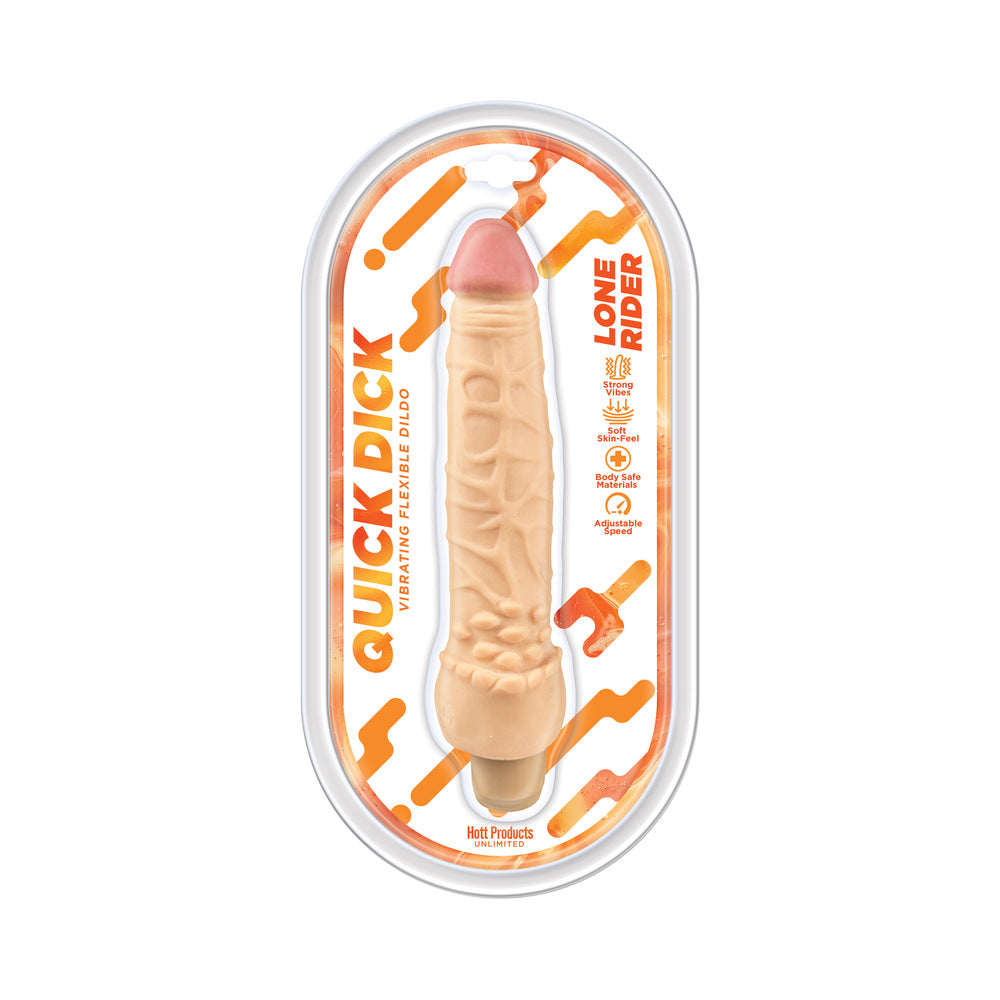 Quick Dick Lone Rider 8 " Vibrating Flexible Dildo