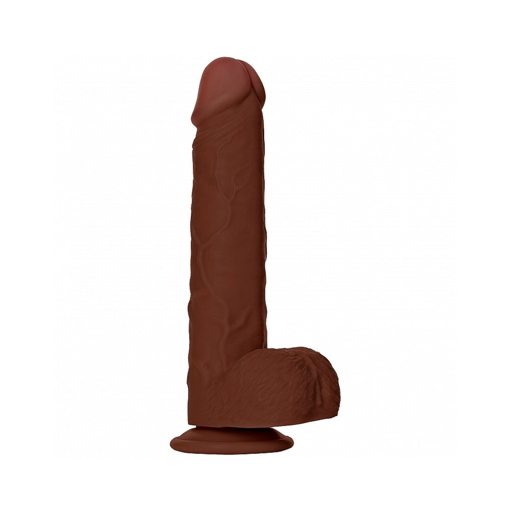 RealRock 8 " Cock with Balls Straight Brown