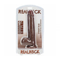 RealRock 9 " Cock with Balls Straight Brown