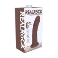 RealRock 6 " Vibrating Cock Curved Brown