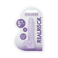 RealRock Realistic 5 " Dildo with Balls Purple