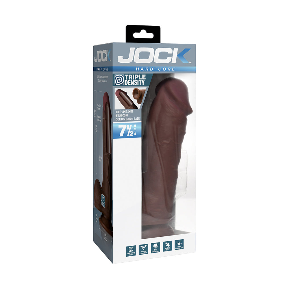JOCK Hard-Core 7.5 " Triple Density Dildo with Balls Dark