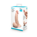 b-Vibe Slipskin Realistic Silicone Dildo 6.5 " Curved Cream