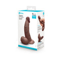 b-Vibe Slipskin Realistic Silicone Dildo 6.5 " Curved Brown