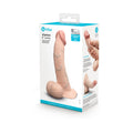 b-Vibe Slipskin Realistic Silicone Dildo 8 " Curved Cream