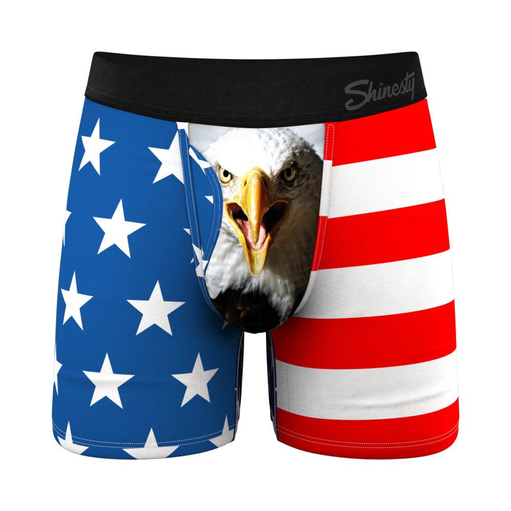 Shinesty The Mascot American Flag Ball Hammock Pouch Underwear with Fly XL