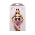 Fantasy Lingerie Vixen Take Me There Cut-Out Teddy Black/Purple O/S