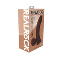 Realrock Realistic Dual Density Vibrating Silicone Dildo with Weighted Balls 8 " Brown