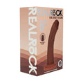 Realrock Dual Density Silicone Realistic Curved Dildo 6 " Brown